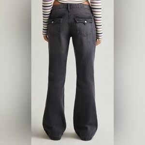 Pacsun Jade Low Rise Button Pocket Bootcut Jeans Faded Black - Size 29S